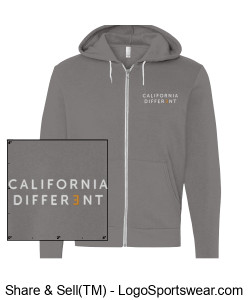 Cali Different Full-Zip Hoodie - Asphalt Design Zoom